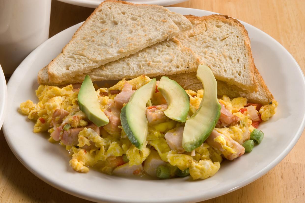 Ham and Avocado Scramble