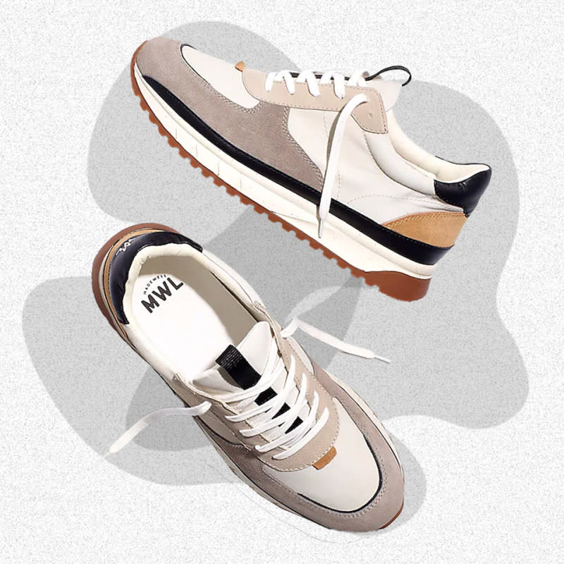 <p>Courtesy of Madewell</p><p>Big tech pushed business casual culture into the 21st century — but had Steve Jobs favored fashion over firmware, he may have opted for Madewell’s Kickoff Trainer Sneakers instead of his now-immortalized <a href="https://www.amazon.com/New-Balance-990v5-Sneaker-Castlerock/dp/B07979Q3GH?&linkCode=ll1&tag=mj-businesscasualsneakers-amastracci-0923-update-20&linkId=dba891300b86bd7debc56cc9ddf5e433&language=en_US&ref_=as_li_ss_tl" rel="nofollow noopener" target="_blank" data-ylk="slk:New Balance 992;elm:context_link;itc:0" class="link ">New Balance 992</a>. More office-appropriate than the often-dubbed “dad shoe,” the Kickoff Trainer is a retro-inspired runner that’s been modernized with mixed-media materials and a neutral color palette. Madewell baked in their special sneaker cushioning system that, combined with the wide toe box, means long-lasting comfort. They’re bulkier than the average men’s office sneaker, but for any tech job, they’re a sure bet.</p><p>[$98; <a href="https://www.kqzyfj.com/click-100769973-14519783?sid=mj-businesscasualsneakers-amastracci-0923-update&url=https%3A%2F%2Fwww.madewell.com%2Fkickoff-trainer-sneakers-in-%2528re%2529sourced-canvas-and-suede-MD821.html%3F" rel="nofollow noopener" target="_blank" data-ylk="slk:madewell.com;elm:context_link;itc:0" class="link ">madewell.com</a>]</p>