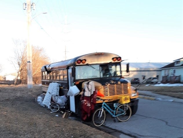 Ames residents had been complaining about a person living in a retrofitted school bus parked on residential streets this winter. The council held a discussion on March 14, 2023 about possible action to take regarding the perceived nuisance.