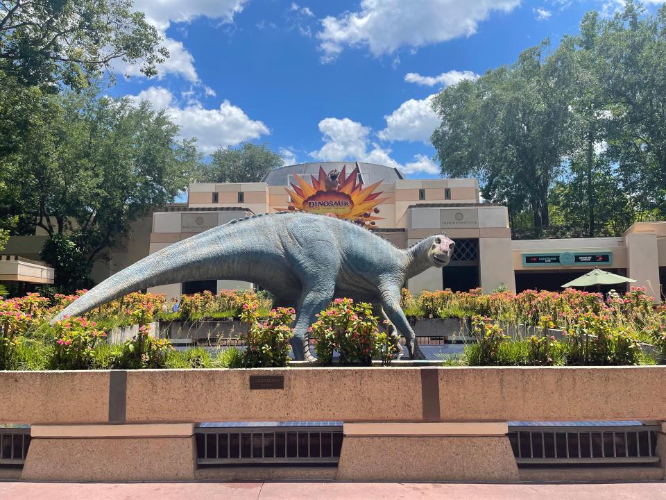 exterior shot of dinosaur attraction at disney animal kingdom