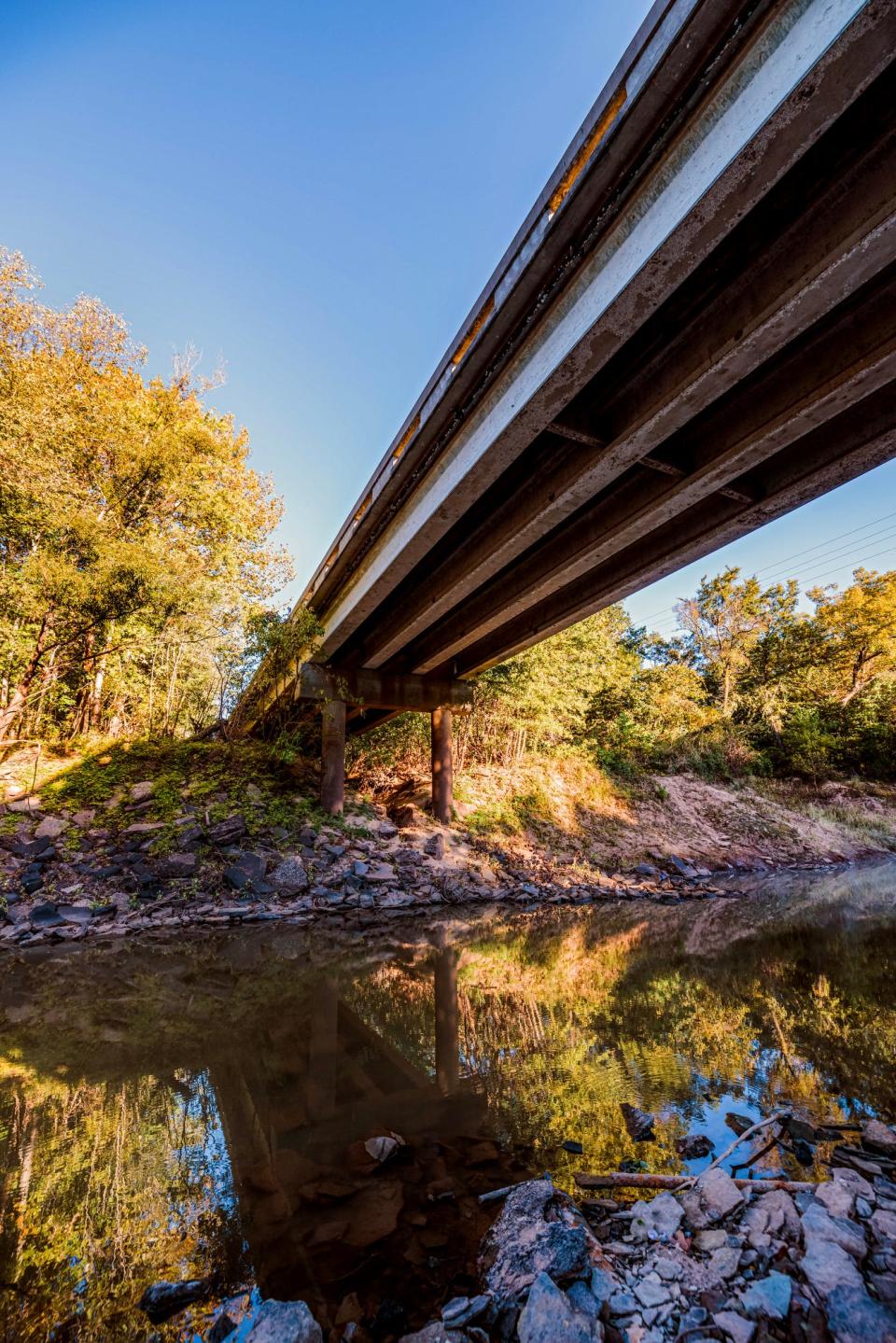 Deep Fork River where the bodies of four men were found on Oct. 19 in Okmulgee.