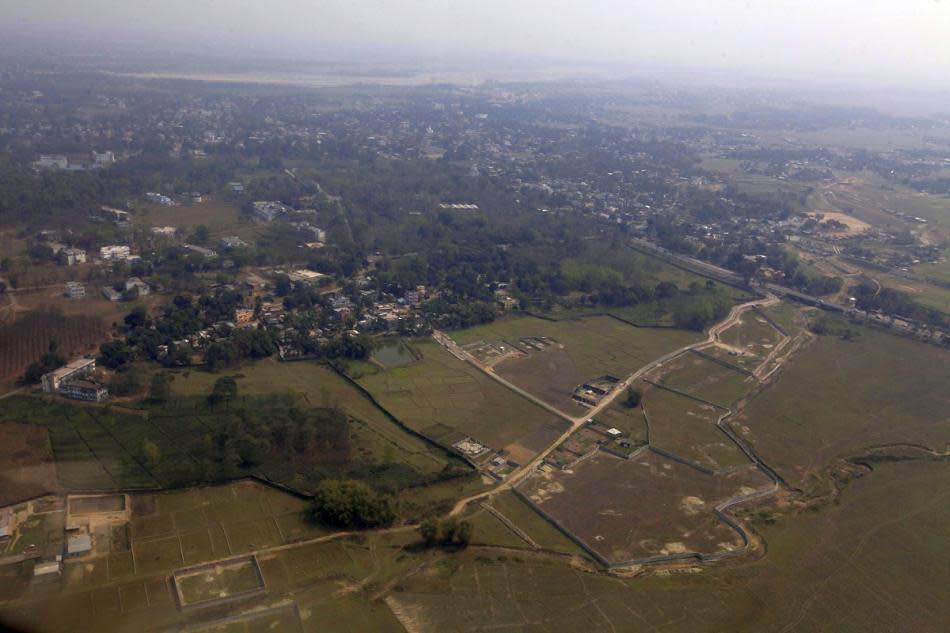 Aerial view of a landscape in Sikkim, taken from a helicopter.<br><br>Mithun Basak is a engineer by profession and a traveler-photographer by passion. His interests include landscapes, nature, wildlife and architecture. Enjoy more of his work at <a href="http://www.beautyaroundme.com/" rel="nofollow noopener" target="_blank" data-ylk="slk:his website;elm:context_link;itc:0;sec:content-canvas" class="link ">his website</a>