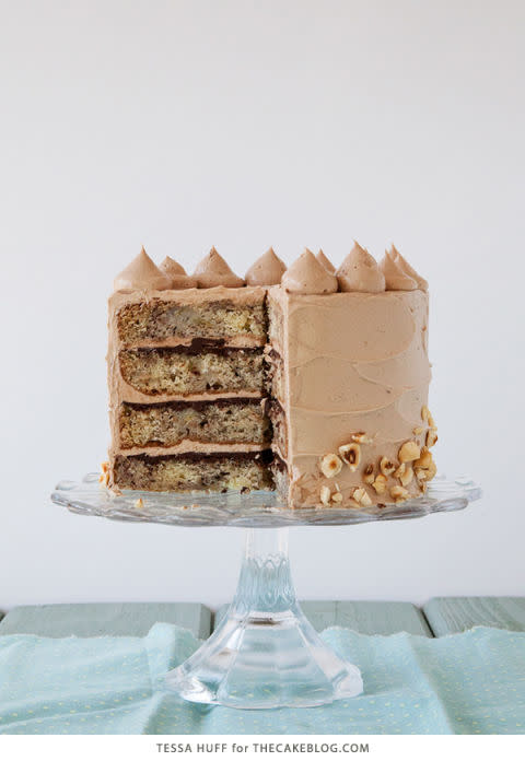 Banana Chocolate Hazelnut Cake