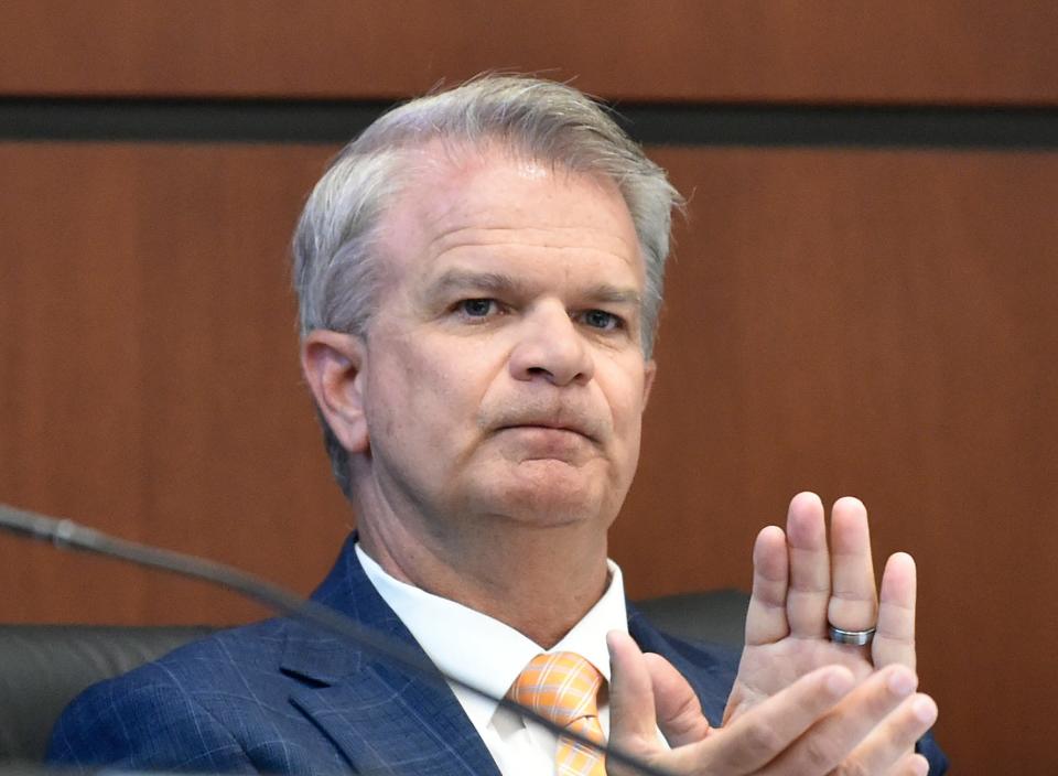 Sarasota County School Superintendent Brennan Asplen during a school board meeting held at Longboat Key Town Hall on Tuesday, June 21, 2022.