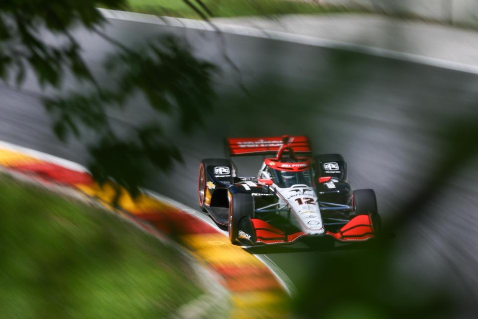Will Power drives through Turn 12 during the NTT IndyCar Series XPEL Grand Prix on Sunday, June 9, 2024, at Road America near Elkhart Lake, Wisconsin.