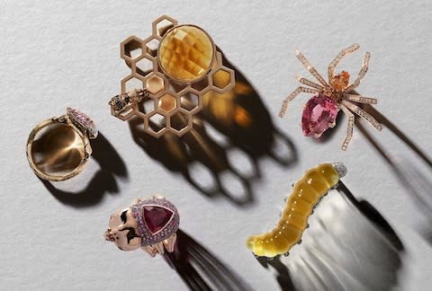 Insect jewellery Bibi ban der Velden Delfina Delettrez Daniela Villegas Chaumet Vhernier - Credit:  PHILIPPE FRAGNIERE