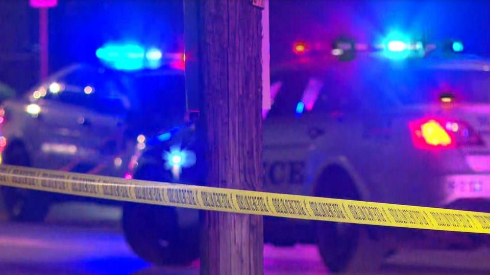 PHOTO: Louisville Police investigate a nighclub where eight people were shot on June 22, 2024. (WHAS)