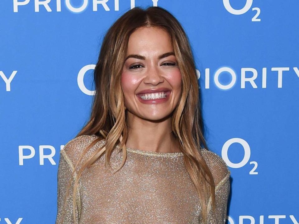 Rita Ora S Latest Naked Dress Is Basically Just Gold Netting