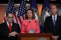 U.S. House Speaker Pelosi announces House managers for Trump impeachment trial during news conference on Capitol Hill in Washington