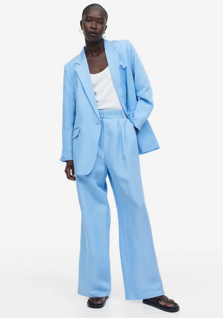 H&M blue suit for women