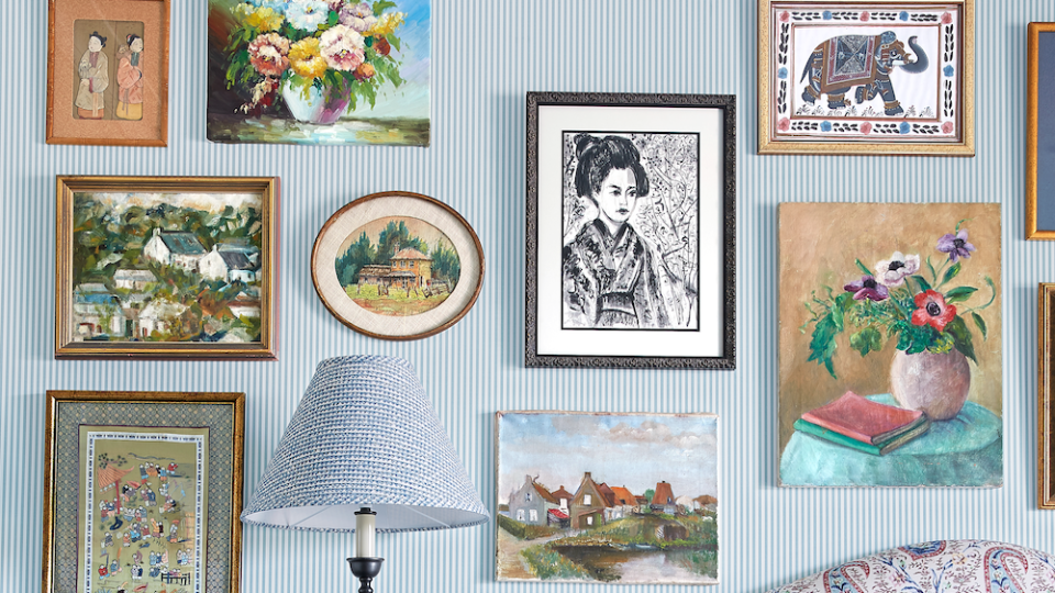 eclectic-art-gallery-wall-ideas-country-living