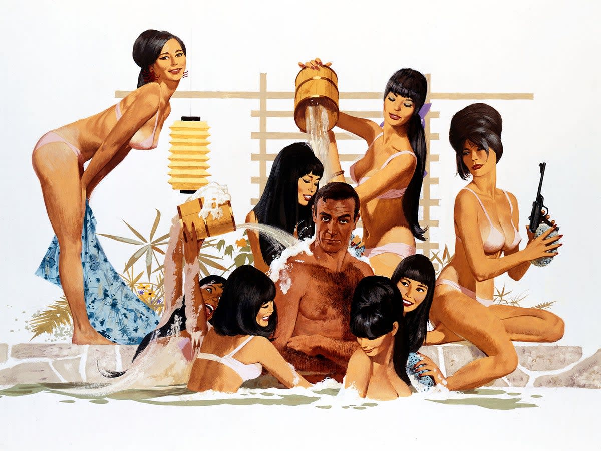 Sean Connery’s James Bond in dubious promotional artwork for 1967’s ‘You Only Live Twice’  (Shutterstock)