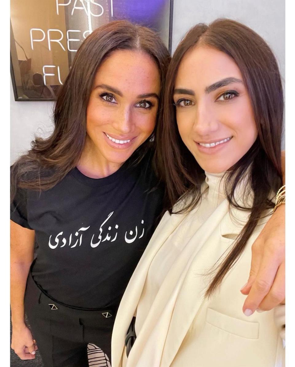 Meghan Markle poses with Mandana Dayani from her Archwell organisation (@mandanadayani/Instagram)