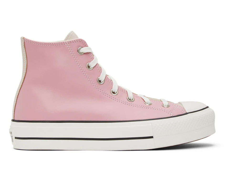 CONVERSE Pink & Beige Chuck Taylor All Star Lift Sneakers 