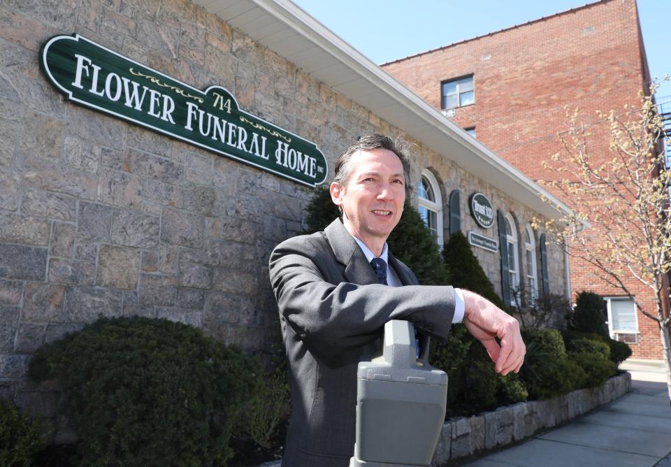 Mark A. Flower, the manager of the Flower Funeral Home in Yonkers, N.Y., says funeral directors are "basically winging it" during the coronavirus pandemic.