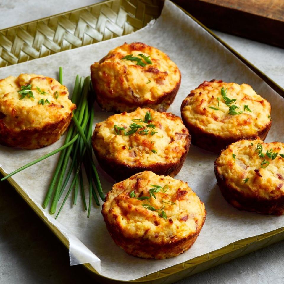 24) Low-Carb Quiche Biscuits With Bacon, Cheddar, and Chives