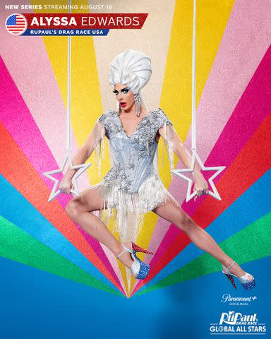 <p>World of Wonder/Paramount+</p> Alyssa Edwards 'RuPaul's Drag Race Global All Stars' promo look