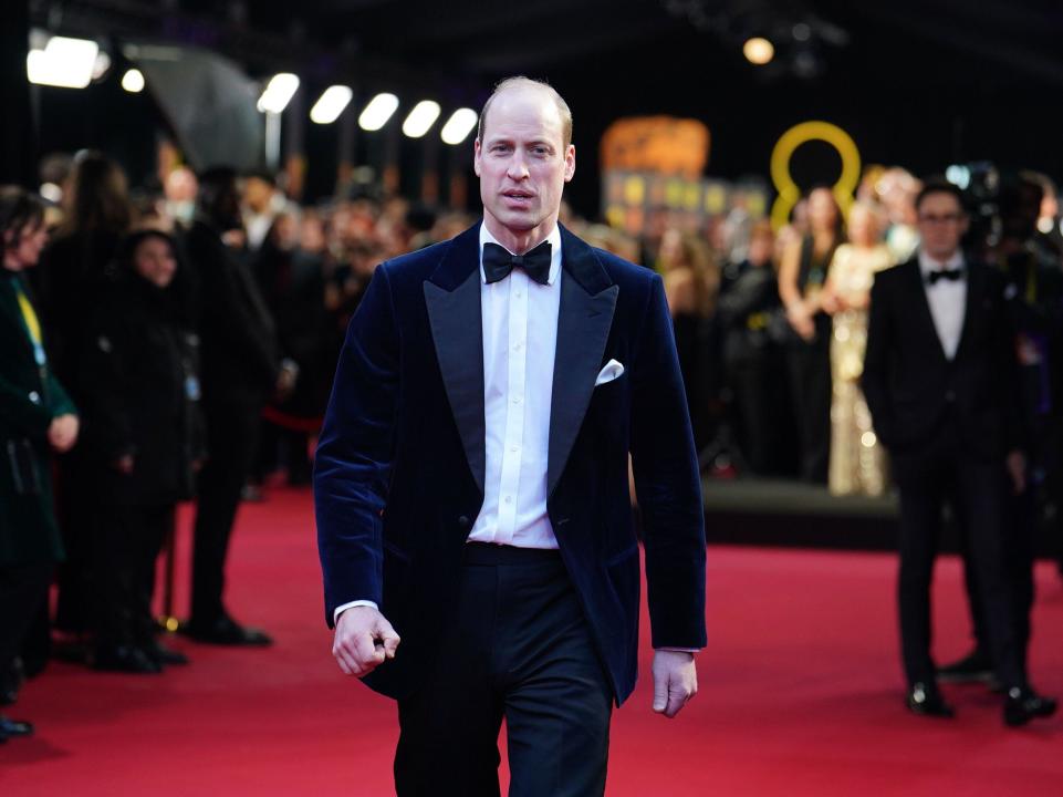 The Prince of Wales, president of Bafta, attends the Bafta Film Awards 2024, at the Royal Festival Hall, Southbank Centre, London. Picture date: Sunday February 18, 2024.