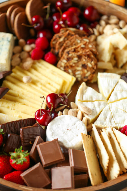 <p>Damn Delicious</p><p>Candy can be for grownups too! Add some delicious unique cheeses to the chocolate on your sweets charcuterie board.</p><p><strong>Get the recipe: <a href="https://damndelicious.net/2020/02/05/chocolate-and-cheese-board/" rel="nofollow noopener" target="_blank" data-ylk="slk:Chocolate and Cheese Board;elm:context_link;itc:0;sec:content-canvas" class="link ">Chocolate and Cheese Board</a></strong></p>