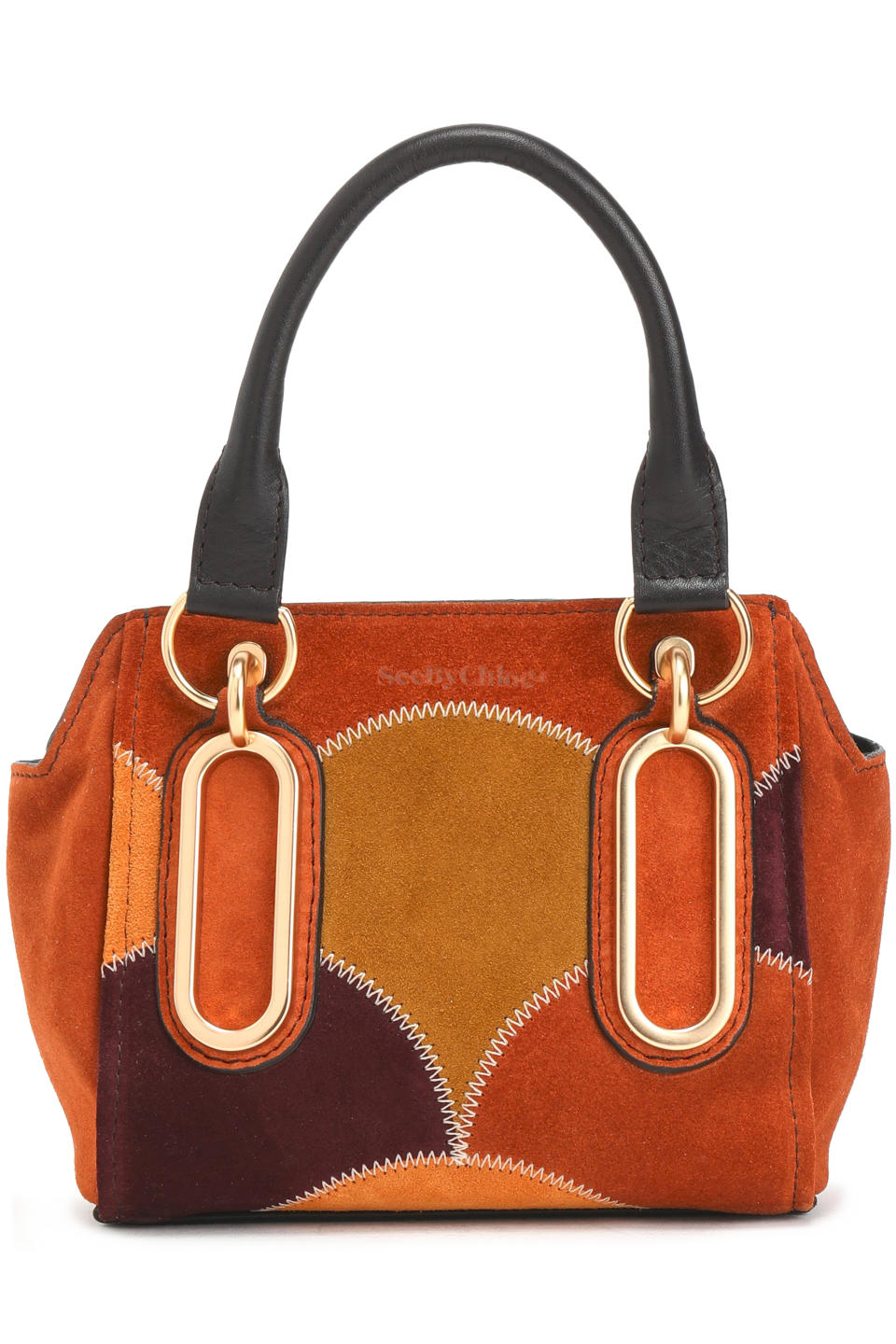 See by Chloé mini patchwork suede shoulder bag. (Photo: the Outnet)