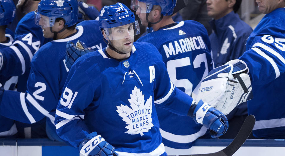 John Tavares has some pearls of wisdom to offer members of the Toronto Maple Leafs who are staring down contract negotiations. (Frank Gunn/The Canadian Press via AP, File)