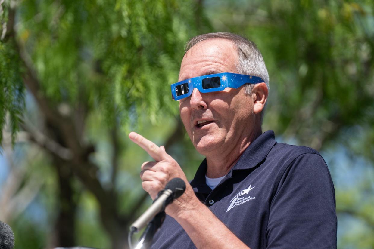 Texas Department of Transportation spokesperson Brad Wheelis warned people not to try to drive wearing eclipse glasses.