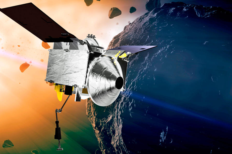 Die Sonde OSIRIS-REx soll auf dem Asteroiden Bennu nach Rohstoffen graben. (Bild: AP Photo)