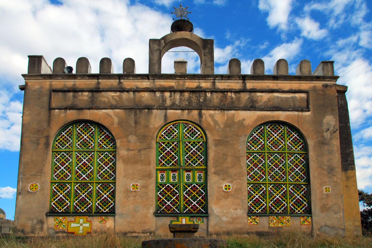 old church of st. mary of zion from the outside