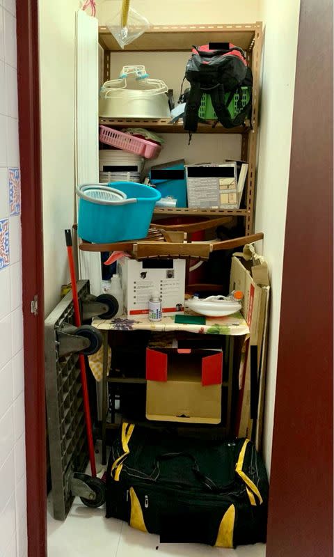 Illicit drugs seized by local police from a storeroom in a residential unit in Singapore