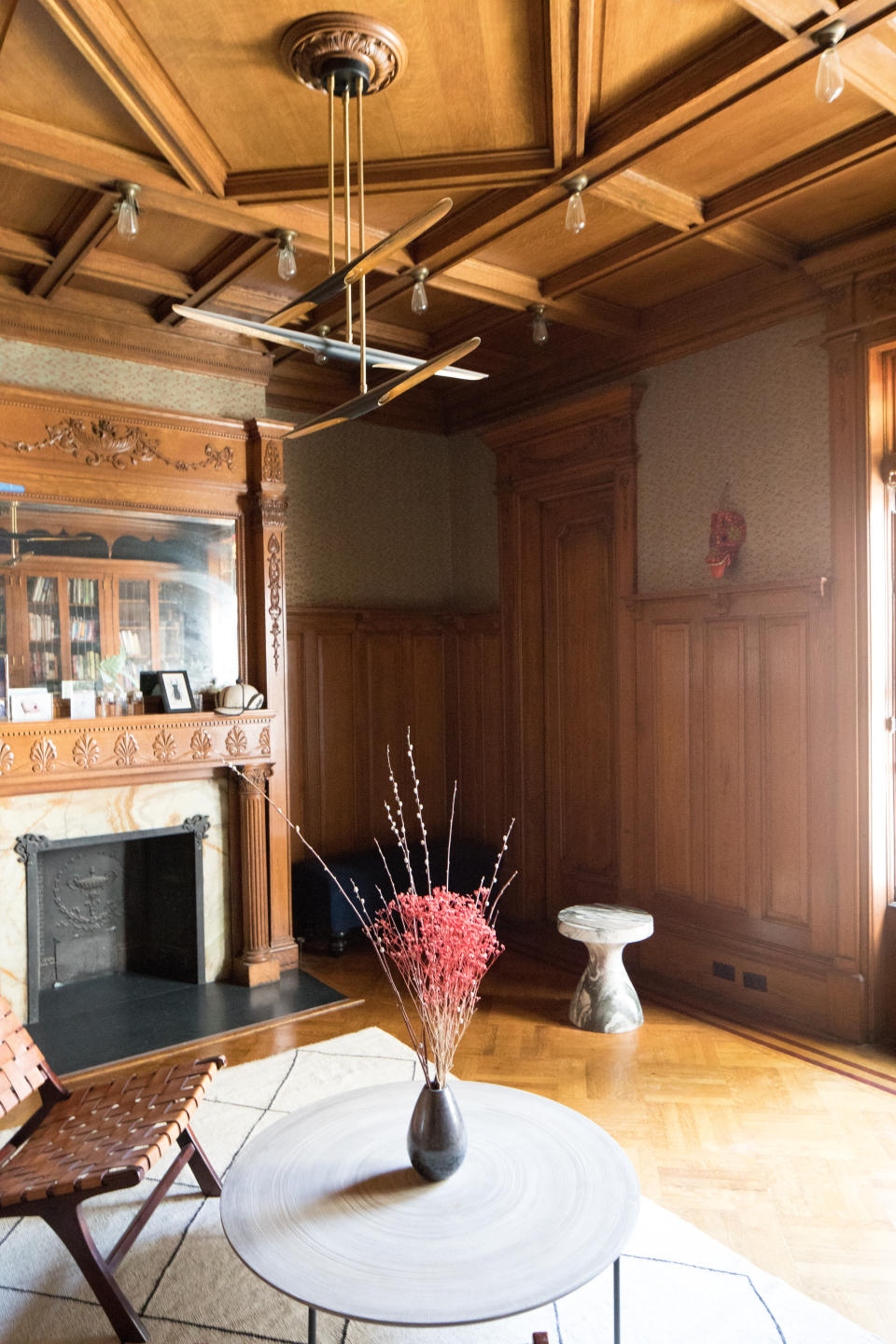 a living room with hardwood flooring