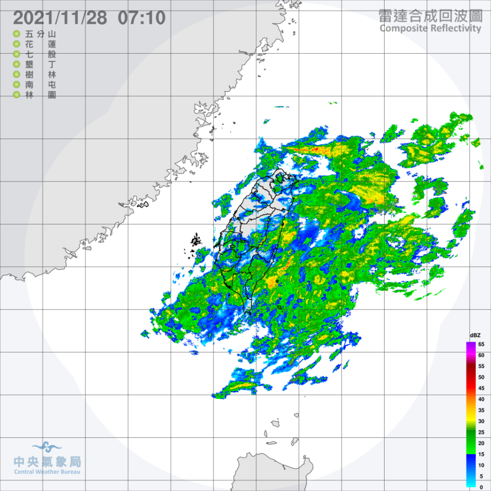 氣象局預報，周二鋒面通過，接著冷空氣南下，北台灣最冷下探10℃，預估影響至周六。 （氣象局）