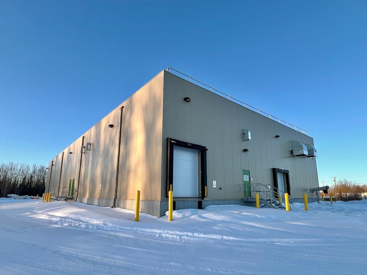 Hay River's existing fish plant in February of 2024. (Carla Ulrich/CBC - image credit)
