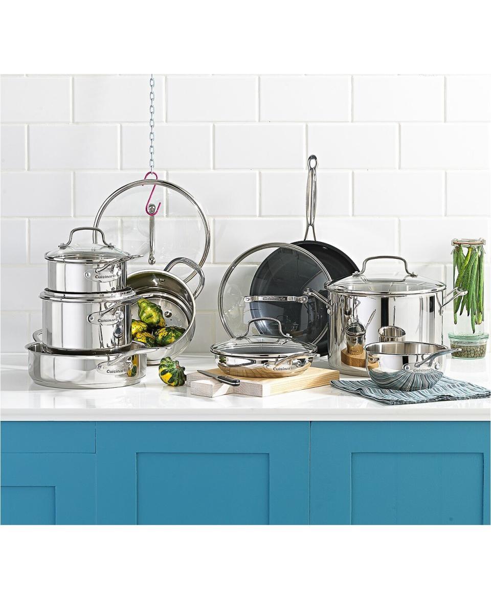 Made out of stainless steel, this Cuisinart has 14 pieces that include a stockpot, saucepan, saut&eacute; pan, and nonstick skillets. Macy's is also offering a bonus three piece nonstick bakeware set with select Cuisinart cookware sets like this one for Black Friday. <a href="https://fave.co/2QDb9bW" target="_blank" rel="noopener noreferrer"><strong>Originally $300, get it for $200 at Macy's</strong></a>.&nbsp;