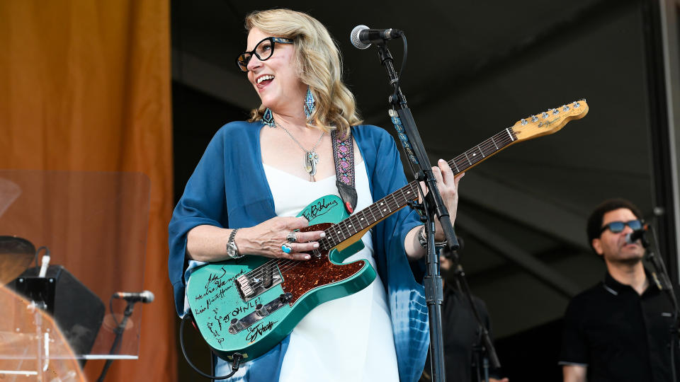 Susan Tedeschi of Tedeschi Trucks Band performs during the 52nd annual New Orleans Jazz & Heritage festival at Fair Grounds Race Course on April 30, 2023 in New Orleans, Louisiana.