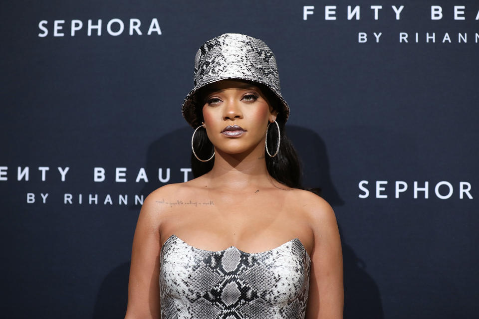 Rihanna attends the Fenty Beauty by Rihanna Anniversary Event on October 3 in Sydney, Australia. (Photo: Caroline McCredie/Getty Images for Fenty Beauty by Rihanna)