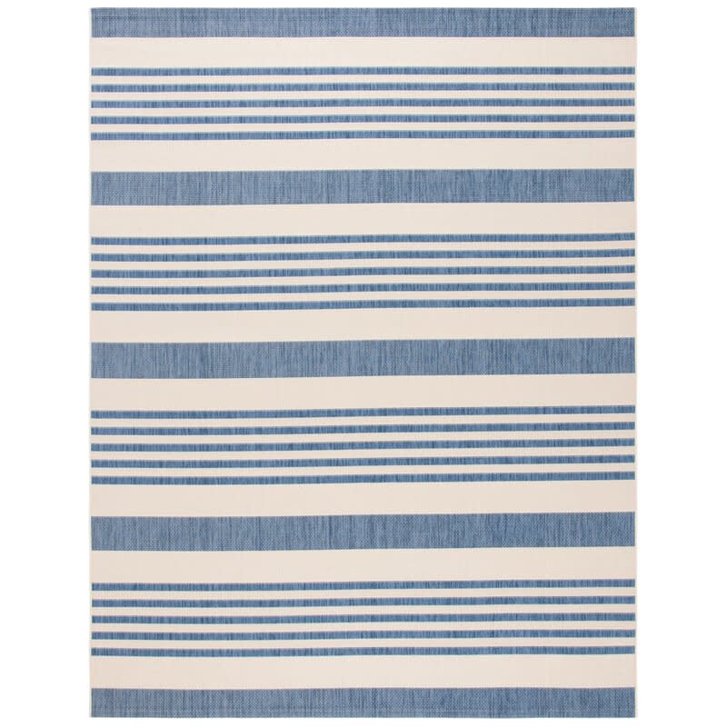 <p><a href="https://go.redirectingat.com?id=74968X1596630&url=https%3A%2F%2Fwww.wayfair.com%2Frugs%2Fpdp%2Fwinston-porter-herefordshire-striped-beigeblue-indoor-outdoor-area-rug-w004545492.html&sref=https%3A%2F%2Fwww.popularmechanics.com%2Fhome%2Fg36210790%2Fbest-outdoor-rugs%2F" rel="nofollow noopener" target="_blank" data-ylk="slk:Shop Now;elm:context_link;itc:0;sec:content-canvas" class="link rapid-noclick-resp">Shop Now</a></p><p>Herefordshire Outdoor Rug</p><p>$53.99</p><p>wayfair.com</p>