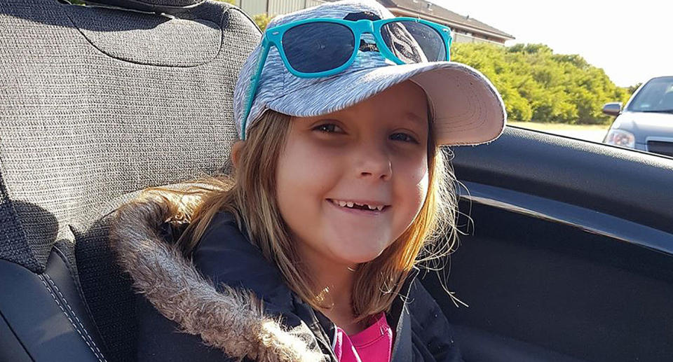 Photo of eight-year-old girl Anita Board who died in freak drag racing crash in Perth in 2017.