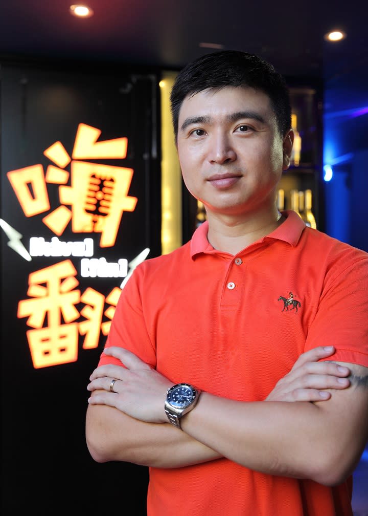 Medium shot of Flint Lu, owner of HaveFun Family KTV, the anchor tenant at Bugis Cube