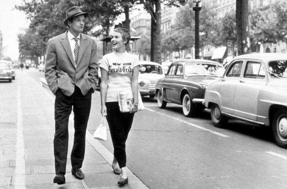 Jean-Paul Belmondo and Jean Seberg in A Bout de Souffle. Photograph: Ronald Grant Archive