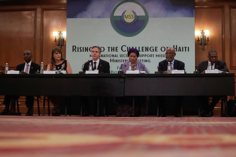 U.S. Secretary of State Antony Blinken attends a meeting on Haiti, in Rio de Janeiro