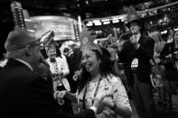 <p>Washington state delegates dance on the convention floor during the RNC Convention in Cleveland, OH on July 19, 2016. (Photo: Khue Bui for Yahoo News)</p>