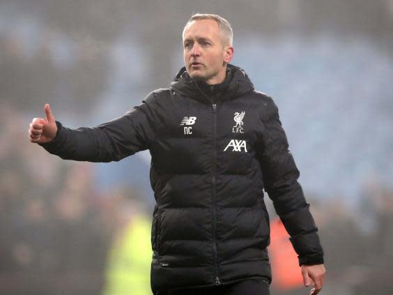 Liverpool under 23 manager Neil Critchley will lean on Jurgen Klopp for a message at half-time (PA)