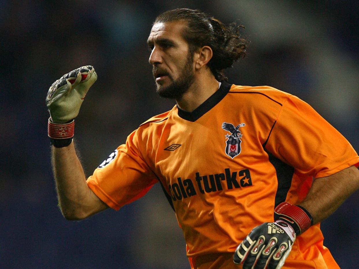 Rustu Recber in action for Besiktas in the Champions League: Getty Images