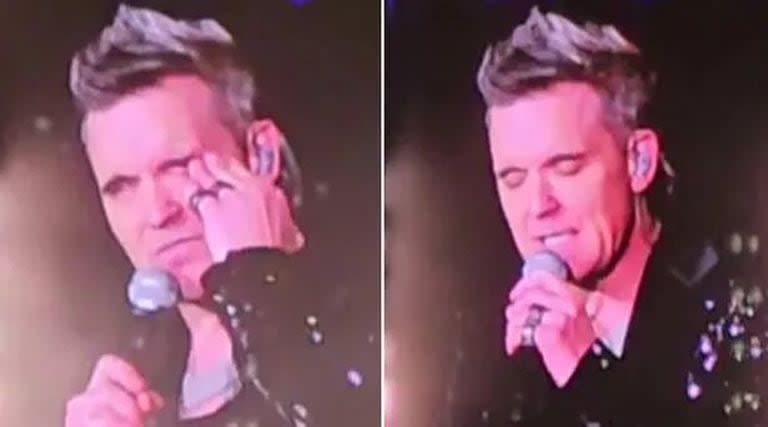 La emoción de Robbie Williams en su presentación en Sydney, Australia