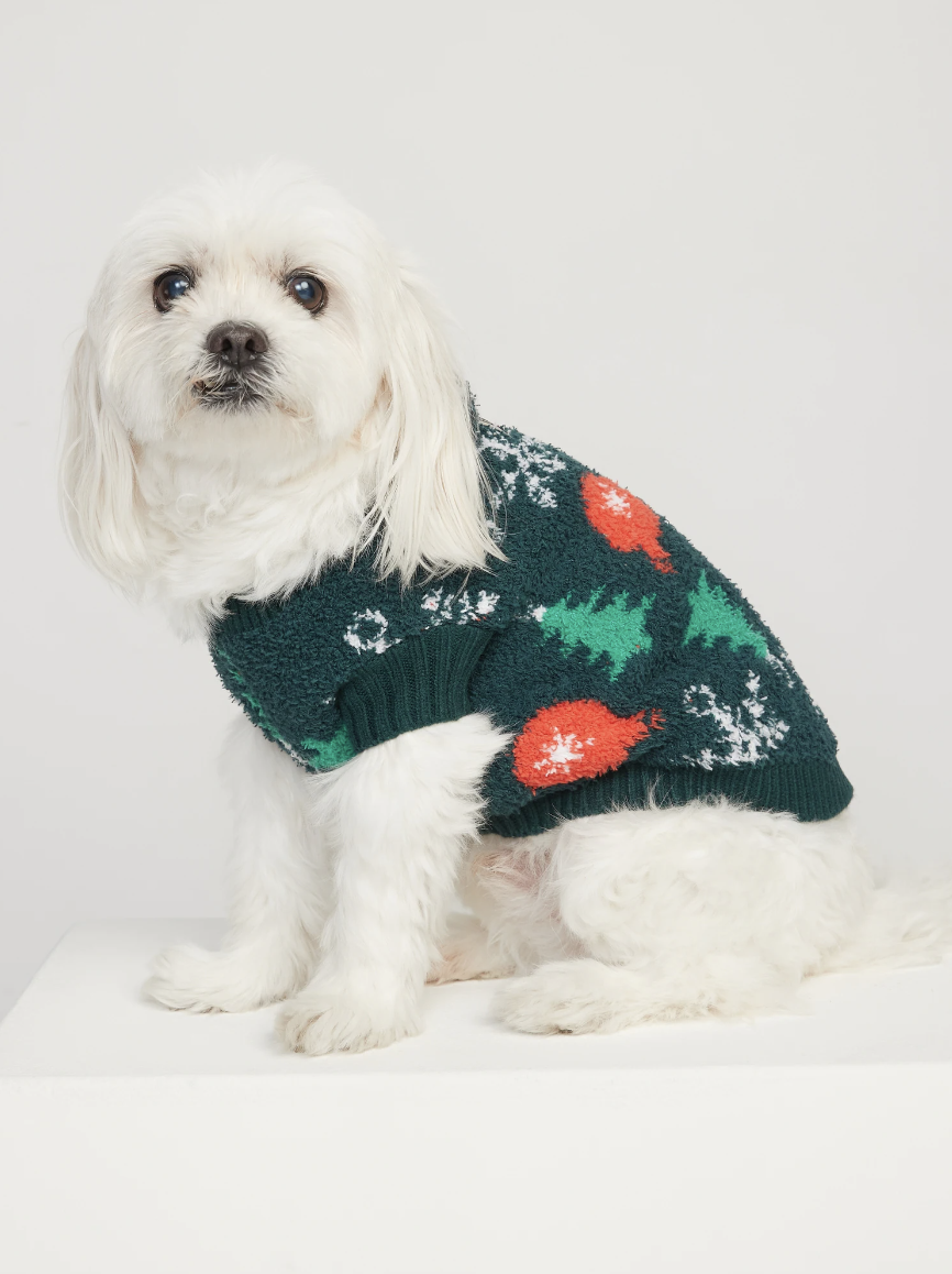 Cozy Printed Sweater in red ornaments (Photo via Old Navy)