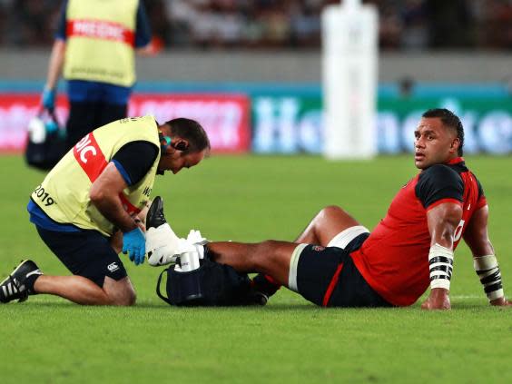 Vunipola suffered an ankle injury during the first half of England's win over Argentina (Getty)