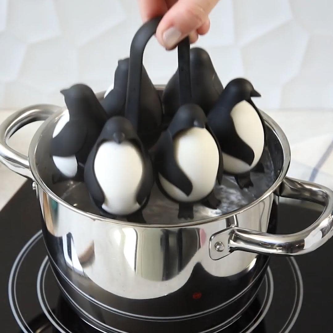 Penguin Shaped Egg Holder For Hard Boiled Eggs Penguin-Shaped Boiled Egg  Cooker