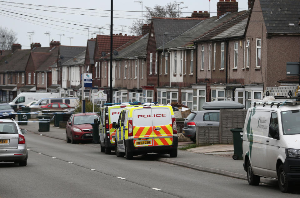 <em>The road remained cordoned off on Saturday (Picture: PA)</em>