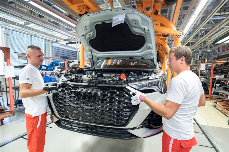 奧迪因烏克蘭遭入侵導致零件短缺而停工。（圖／翻攝Audi網站）