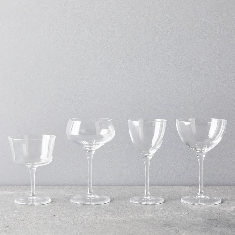 3) Italian Classic Cocktail Glasses